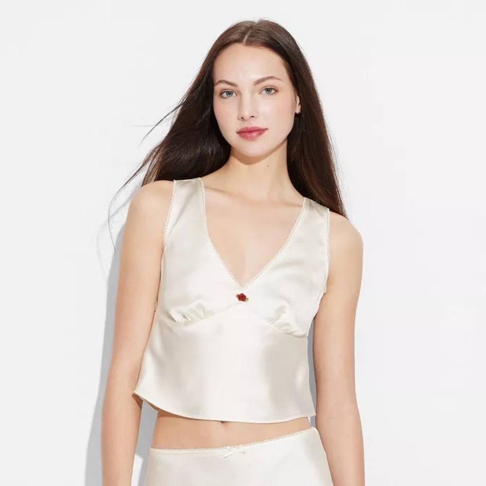 Women’s Satin Rosette Tank Top